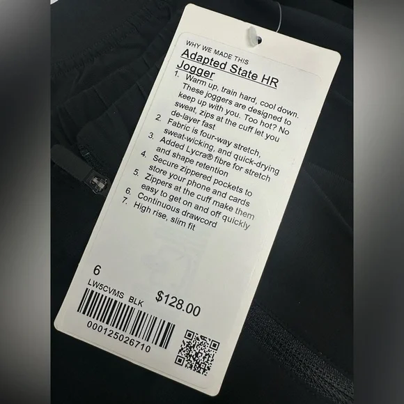 LuluLemon Adapted State High-Rise Jogger in Black - Picture 7 of 8